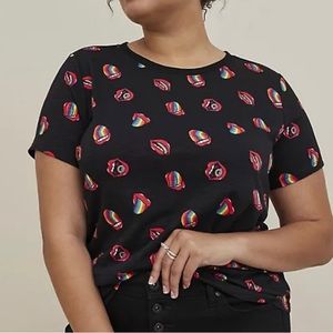 Torrid Always Proud Rainbow Slub Tee - Size 3